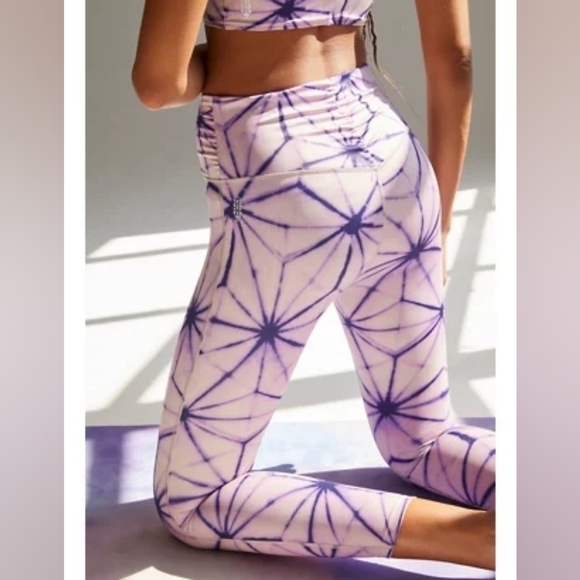 Free People Movement Double Take Printed Leggings in Purple Combo•L - Picture 3 of 9